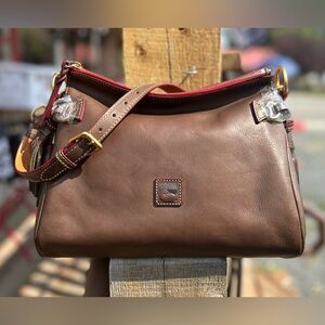 Sold! DOONEY & BOURKE Florentine Leather Zip Crossbody Medium Bag/Satchel Elepha